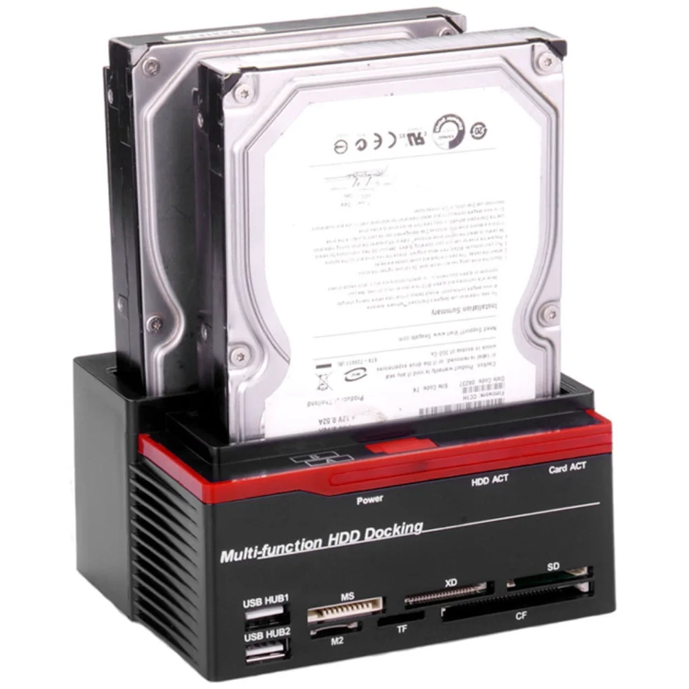 Docking Station Hdd Per Sata Ide Hdd Ssd Disco Rigido Da 2.5/3.5 Pollici Con Lettore Di Schede Da Usb A Hd Esterno Per Pc Portatile Pc 4 5