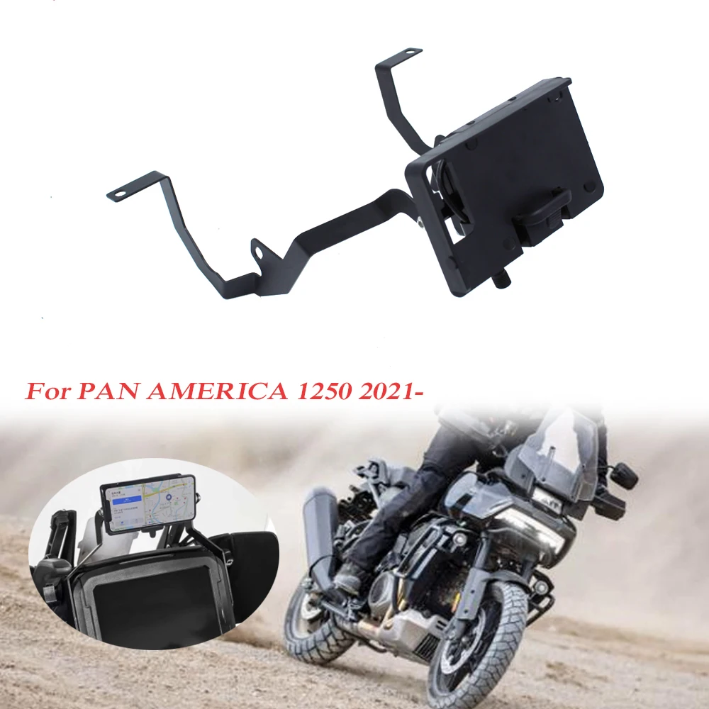 Motorcycle Windshield Stand Holder Phone Mobile Phone Gps Navigation Plate Bracket For Harley Pan America 1250 Panamerica 1250