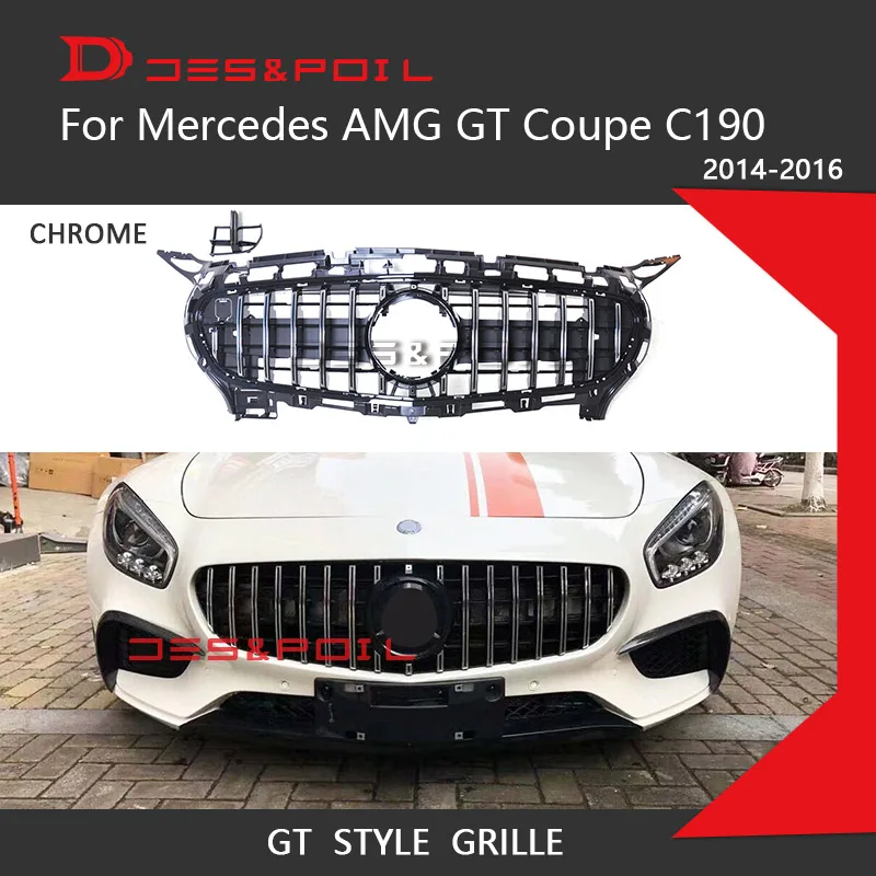 Per Amg Gt R C190 Panamerica Grill Pre-Lifting Mercedes Auto Anteriore Verticale Gtr Grill 2014-2016 Coupé 2 Porte Gt S Edition1