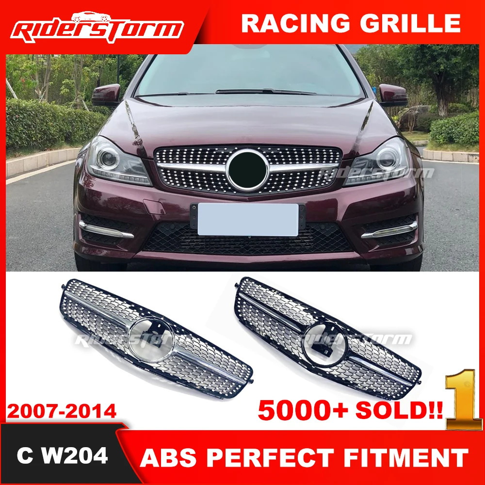 2007-2014 W204 Gt Griglia Diamantata Per Merced Classe C W204 C204 Berlina Coupé W204 Gt Griglia W204 Diamond Mesh W204 Panamerica Grill