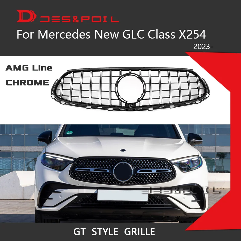 Per X254 Nuova Classe Glc Gt Griglia Panamerica Racing Grill Amg Line Avantgarde Mercedes Glc220D Glc260 Glc300 2023
