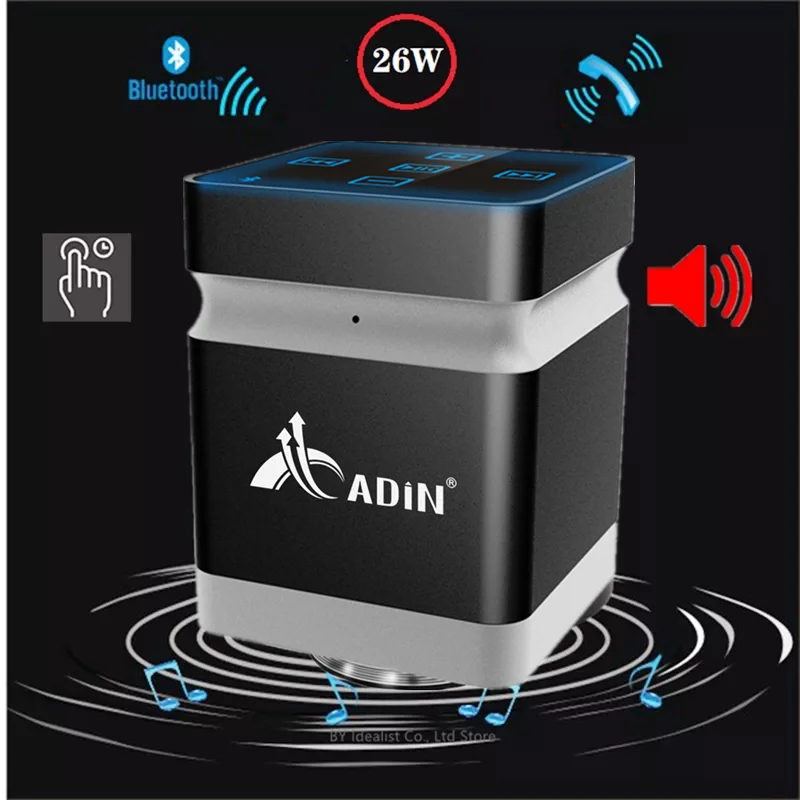 Adin 26W Vibro Speaker Bluetooth Audio Portatile Music Center Altoparlante A Vibrazione Soundbar Anti-Vicino Altoparlanti A Colonna Subwoofer