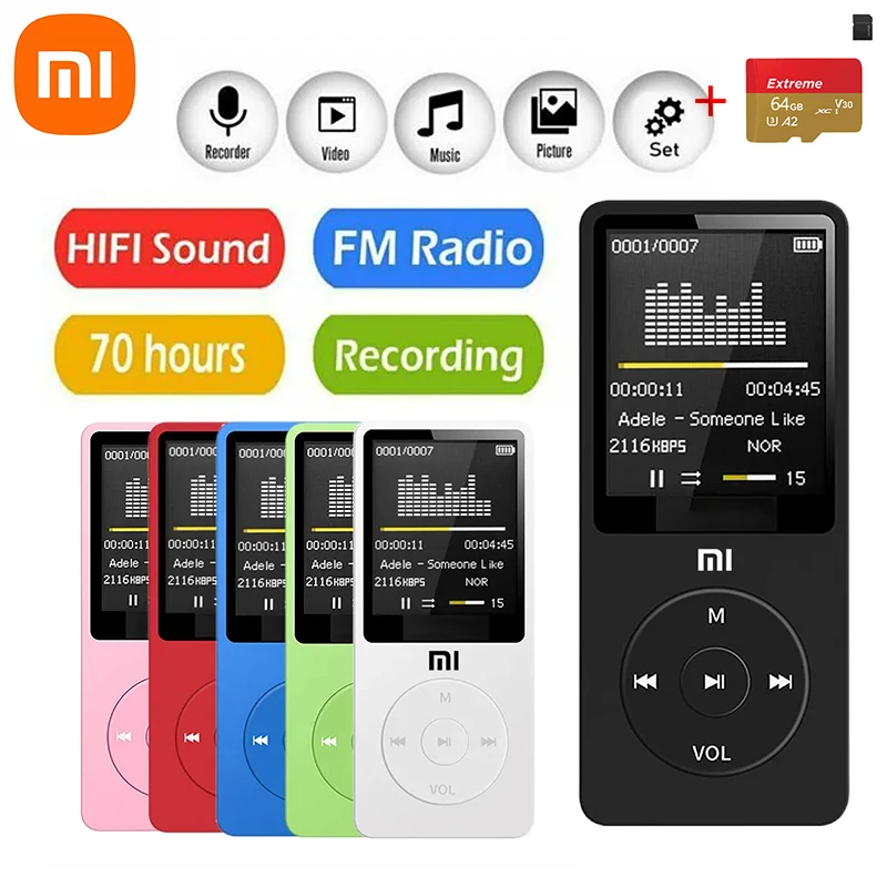 Xiaomi Mp3 Player Speaker Radio Fm Display Digitale Schermo Media Lettore Mp4 Bluetooth Pocket Audio Walkman Running Walking Music