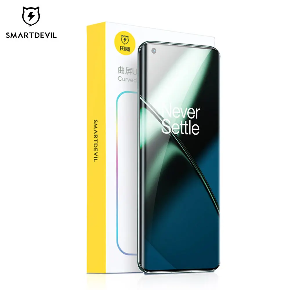 Smartdevil Uv Screen Protector Per Oneplus 11 10 Pro Full Glue Full Coverage Quantum Film Per Oneplus Ace 2 Pro Anti-Impronta Digitale