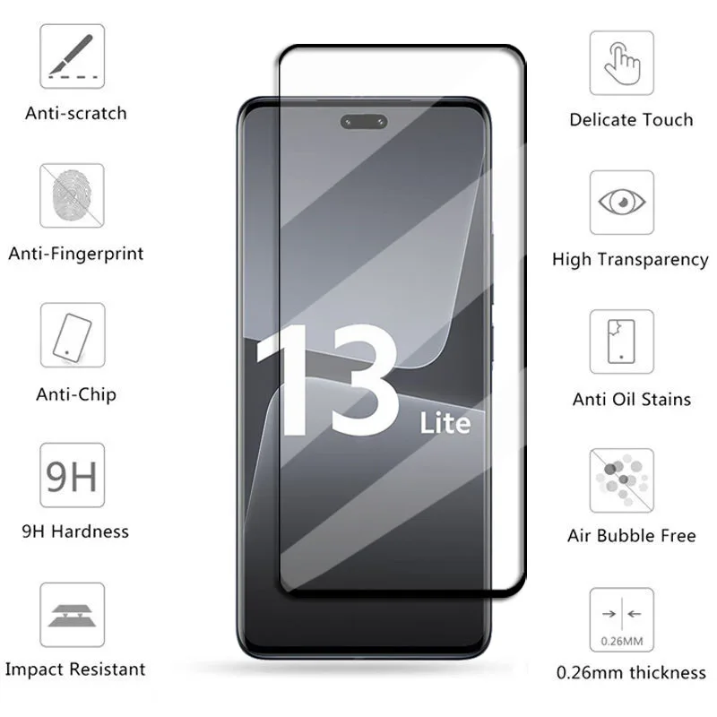 Per Xiaomi 13 Lite Screen Protector Per Xiaomi 13 Lite Pellicola Protettiva In Vetro Temperato Per Xiaomi 13 Lite Glass