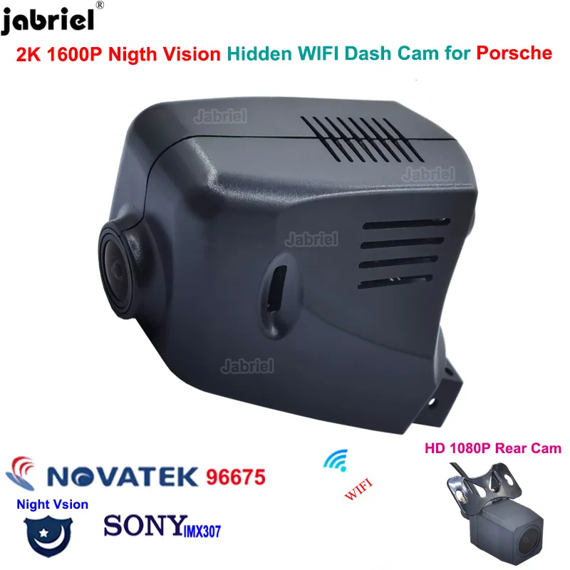 Dedicato Dash Cam 2K 1600P Per Porsche Paramera 911/918 Per Porsche Macan S/Turb 2017 2018 Per Porsche Caenne/Macan 2014 2015