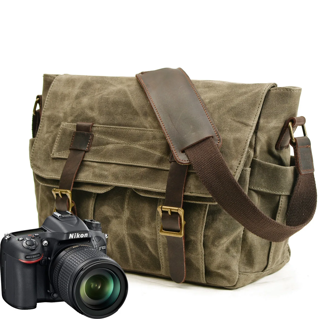 Sacchetto Della Macchina Fotografica Digitale Macchina Fotografica A Tracolla Di Massa Borsa Nikon Canon Macchina 1 Specchio 2 Specchio Messenger Slr 
