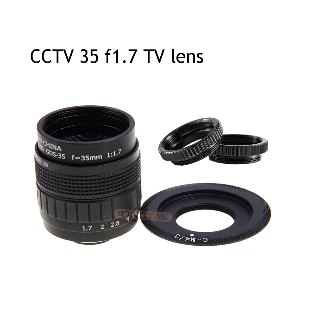 Fujian 35Mm F1.7 Cctv Tv Movie Lens + C Mount + Macro Ring Per Olympus Micro 4/3 M4/3 Ep1 Ep2 Ep3 Ep5 Epl1 Epl2 Epl3 Epl5 Epm1 Om-D