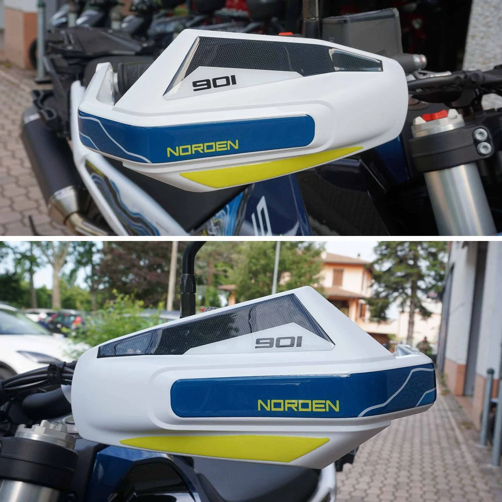 Coppia Di Adesivi 3D Protezioni Paramani Moto Per Husqvarna Norden 901 2023