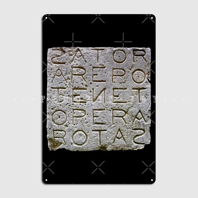 Sator Square Metal Sign Wall Murale Bar Cave Custom Murale Painting Tin Sign Poster