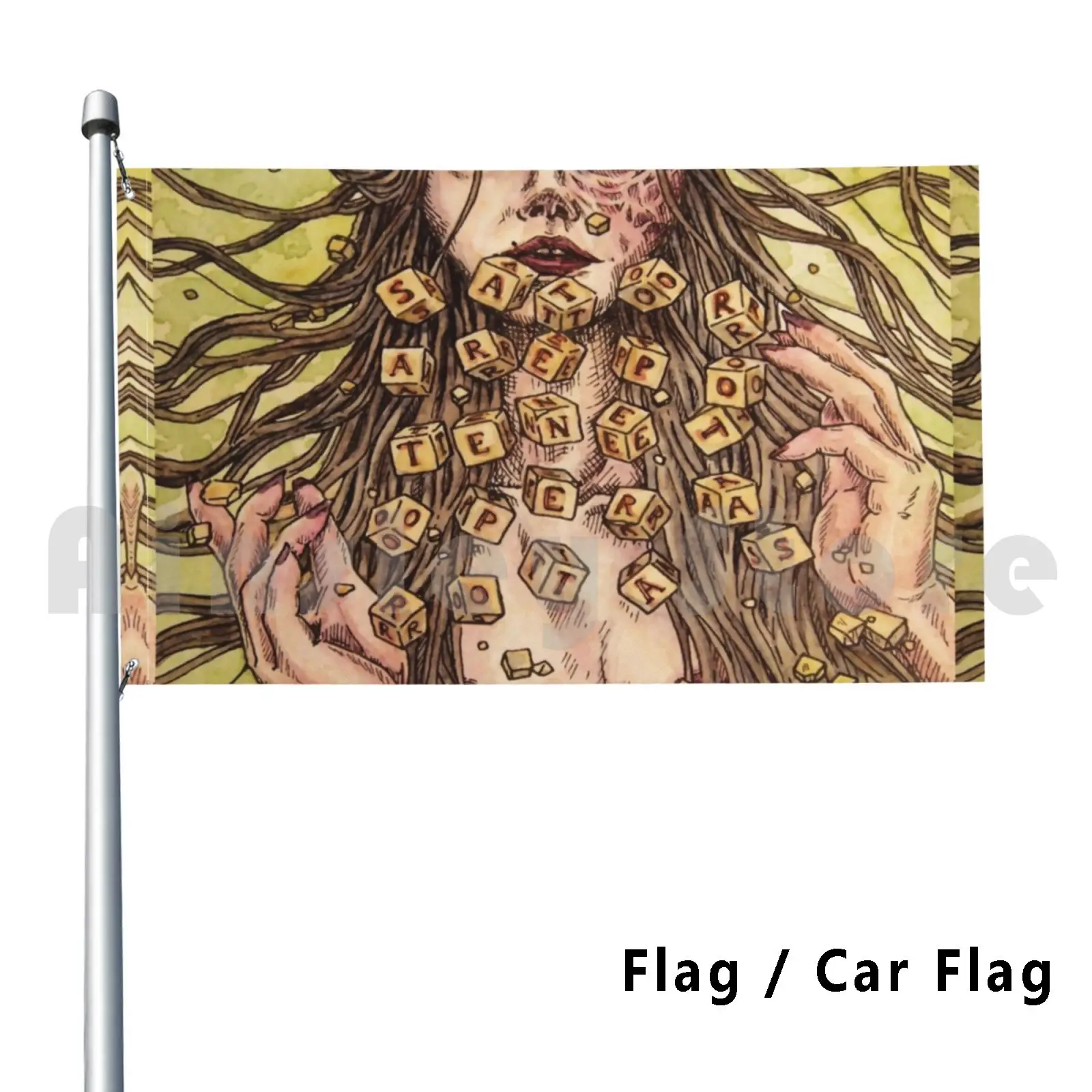 Sator Magical Square Outdoor Decor Flag Car Flag Witch Witches Warlock Paganesimo Sator Magical Magical Magical
