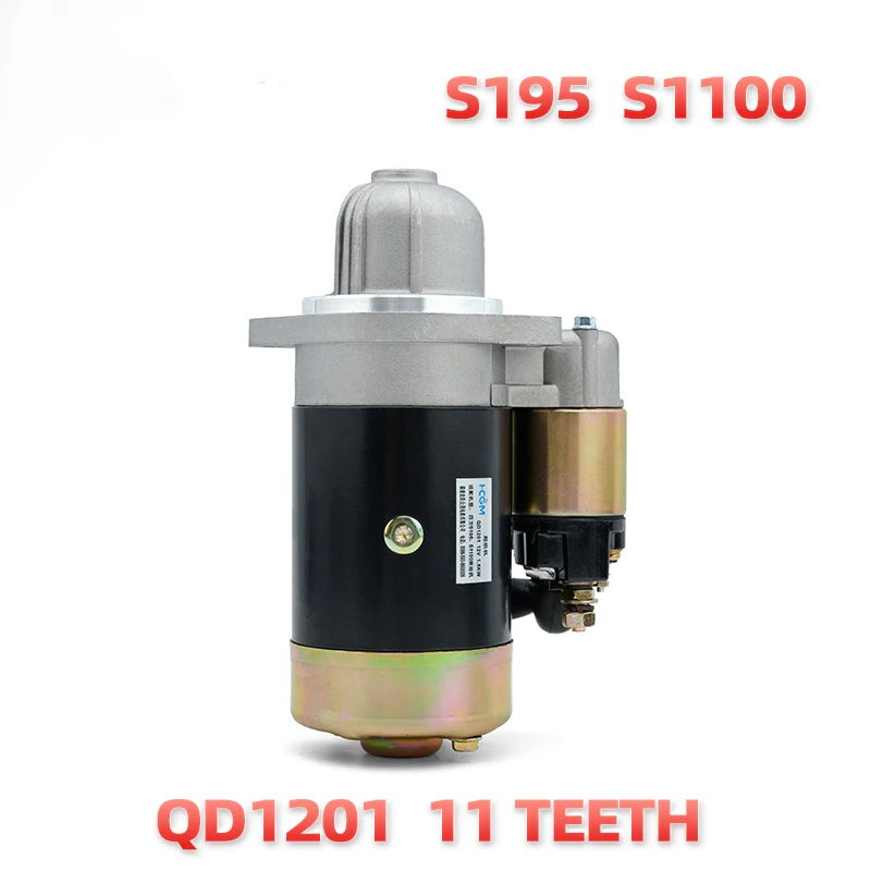 S195 S1100 Motorino Di Avviamento Per Avviamento Motore Diesel Accessori 12V Qd1201 Potenza A Magnete Permanente Motore A Corrente Continua In Rame