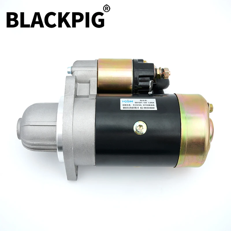 S195 S1100 Motorino Di Avviamento Del Motore Diesel 12V Accessori Qd1201 Potenza A Magnete Permanente Motore Cc In Rame