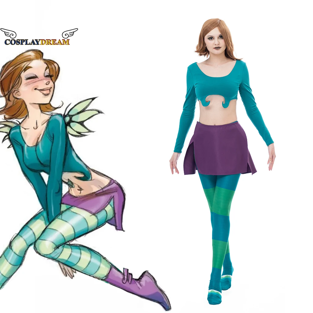 W.I.T.C.H Irma Lair Costume Cosplay Crop Top E Minigonna Pantaloni Set Outfit Irma Lair Outfit Costume Cosplay Donna