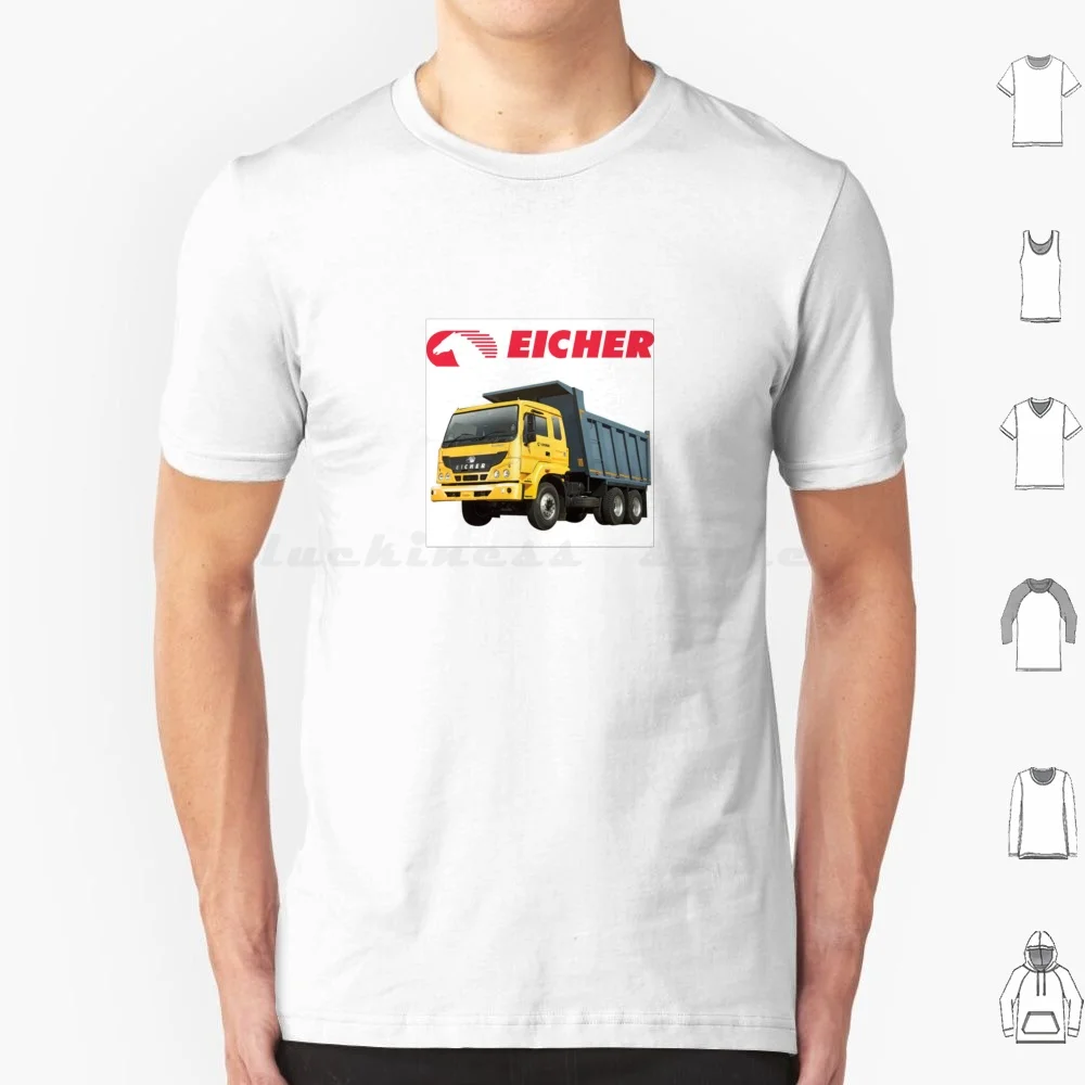 Eicher Truck T Shirt Big Size 100% Cotone Eicher Eicher Motors Eicher Tractor Ve Vehicles Vecv Eicher Polaris Multix Eicher