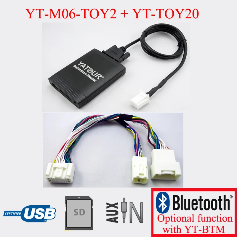 Yatour Digital Music Changer M06(M06 Pro) Lettore Sd Usb Per Radio Lexus 20Pin Ls430 2001-2003