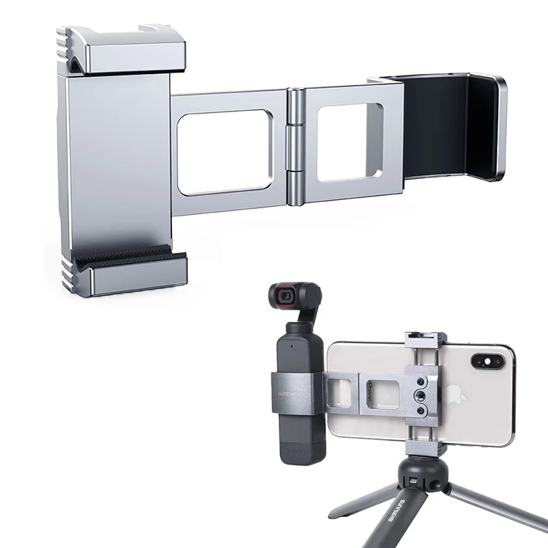 Adattatore Per Telefono Cellulare Pocket Camera Board Clip Mounts Treppiede Selfie Stick Adapter Per Dji Osmo Pocket 2 / Pocket 1 Gimbal Camera