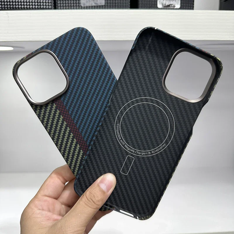 Dropshipping Vera Fibra Di Carbonio Aramidica Per Iphone 14 Pro Max 14Pro Mag Safe Ultra Thin Per Iphone 14Pro Max 14Promax Cover