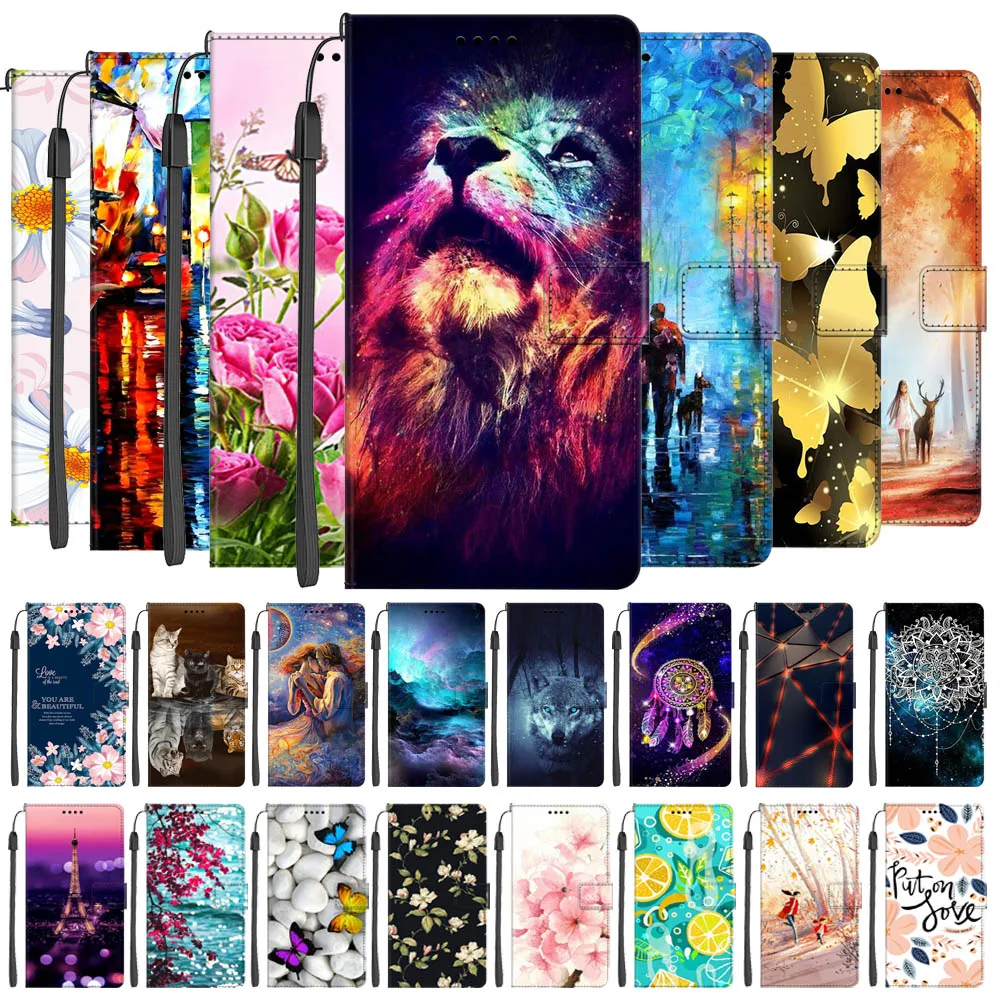 Borse Magnetiche In Pelle Per Zte Blade A52 Lite Custodia Fashion Wallet Phone Cats Cover Per Zte Libero 5G Ii Custodie Cute Stand Fundas