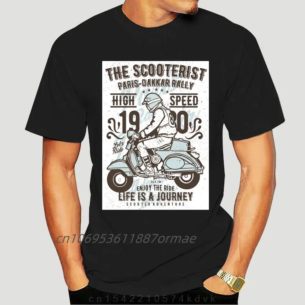 Kaus T Skuter Mod Pria Ska Vespa Lambretta S M Kaus Klasik Ukuran S-3Xl 3071X