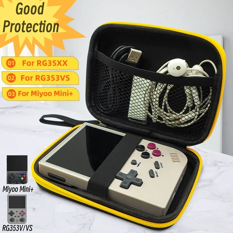 Borsa Nera Per Rg35Xx Per Rg353V Per R35S Per Miyoo Mini + Retro Handheld Game Player Black Portable Miyoo Mini Plus Mini Case