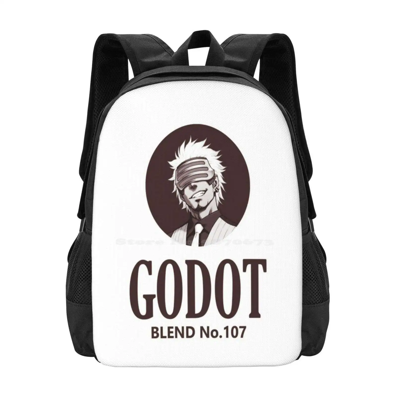 Godot-Blend No. 107 Zaini Per La Scuola Adolescenti Borse Da Viaggio Per Ragazze Ace Advocator Godot Coffee Phoenix Wright Videogiochi 3Ds