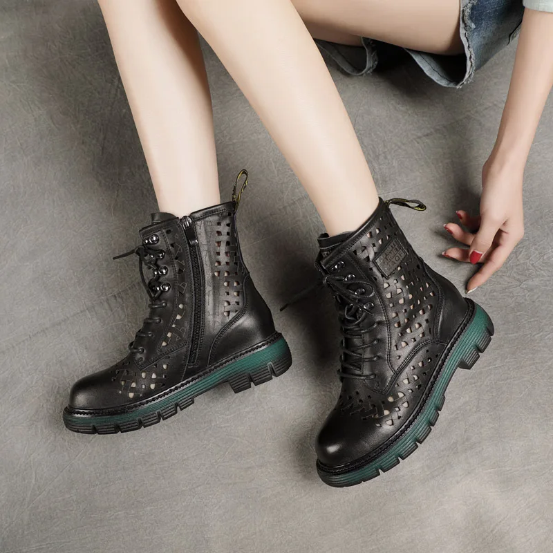 Liquidazione Offerta Speciale Fatto A Mano In Vera Pelle Retrò Scava Fuori Lavato Strato Superiore In Pelle Bovina Tubo Centrale Dr. Martens