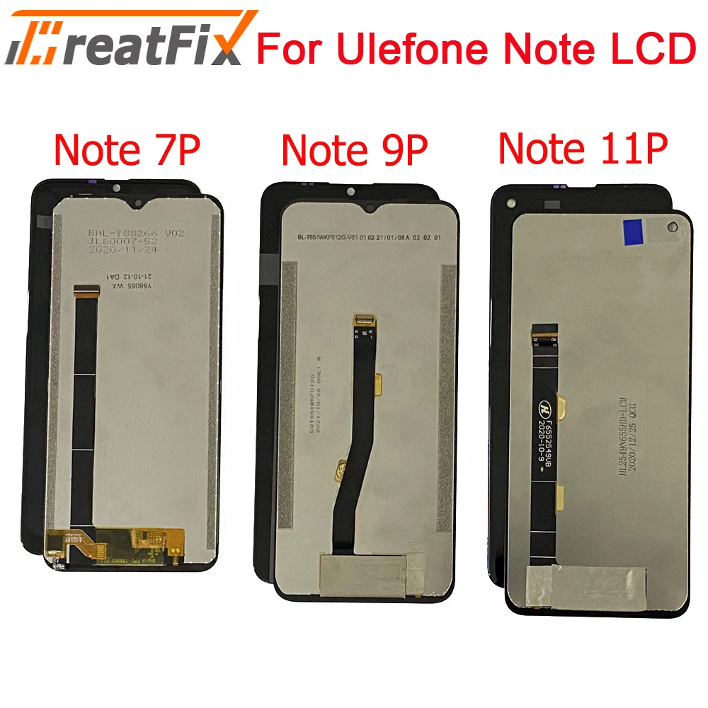 Originale Per Ulefone Note 6P Note 12P Display Lcd Touch Screen Digitizer Per Ulefone Note8P Note 9P Ulefone Note10P Note 11P Lcd