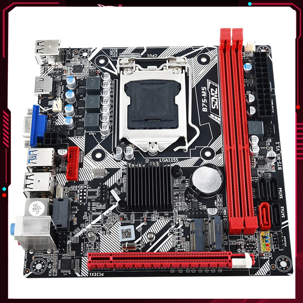 B75-Ms Itx Scheda Madre Lga 1155 Supporta Usb3.0 Sata3.0 + Nvme M.2 + Wifi Porta Bluetooth Placa Mae Mainboard Lga 1155 Per Pc Gaming