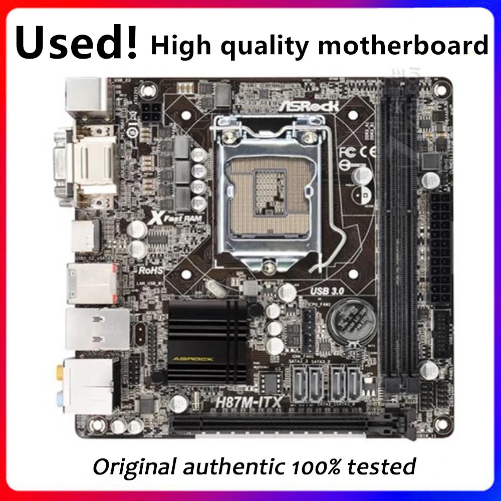 Mini Itx Per Scheda Madre Desktop Asrock H87M-Itx H87 Lga 1150 Ddr3 Sata3 Usb3.0 Scheda Madre Usata Originale Hdmi