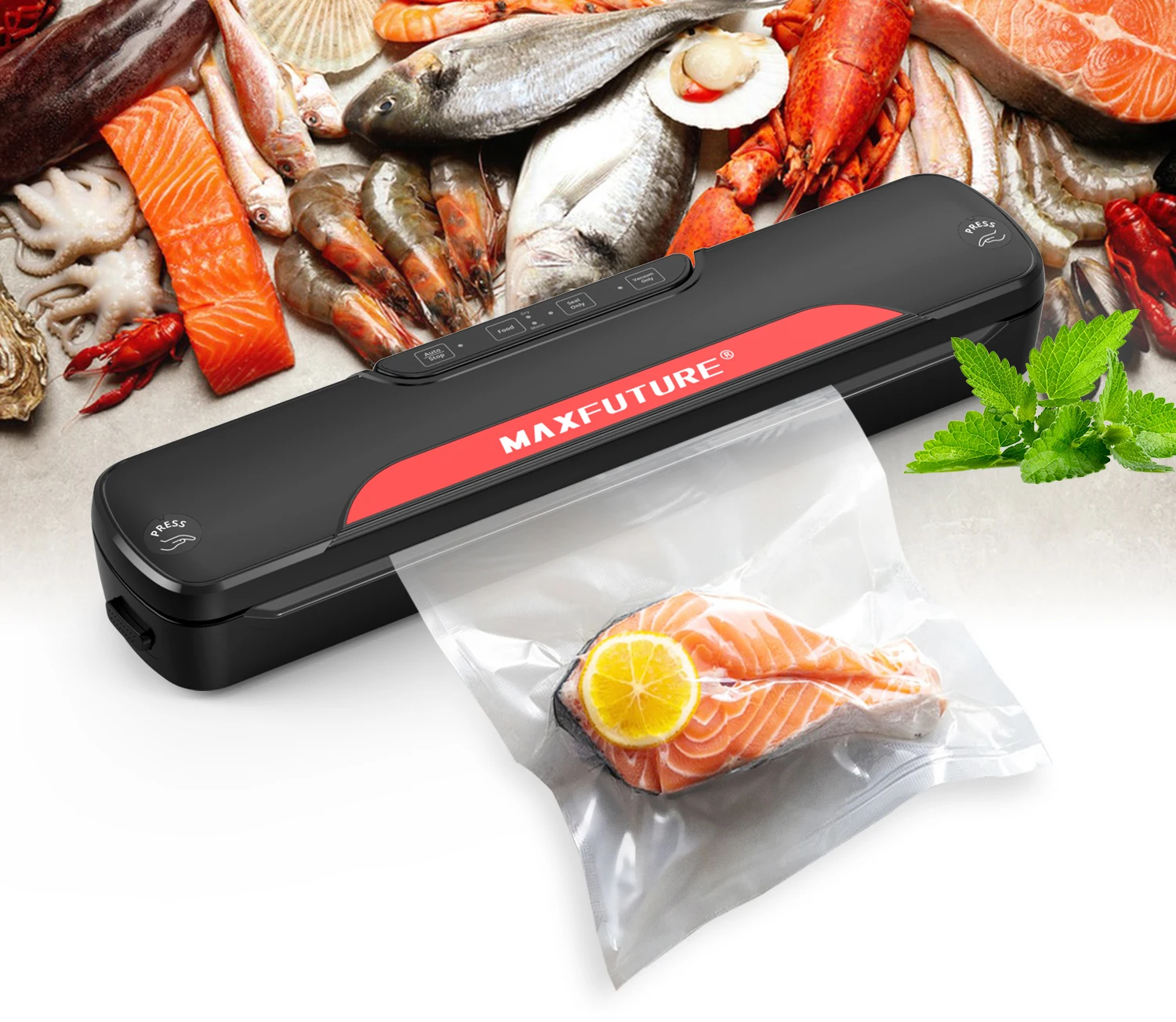 Maxfuture Table Vacuum Sealer Sigillatrice Automatica Per Sacchetti Food Saver Wet/Dry Food Packer Con Sacchetti Sottovuoto Gratuiti Sous Vide