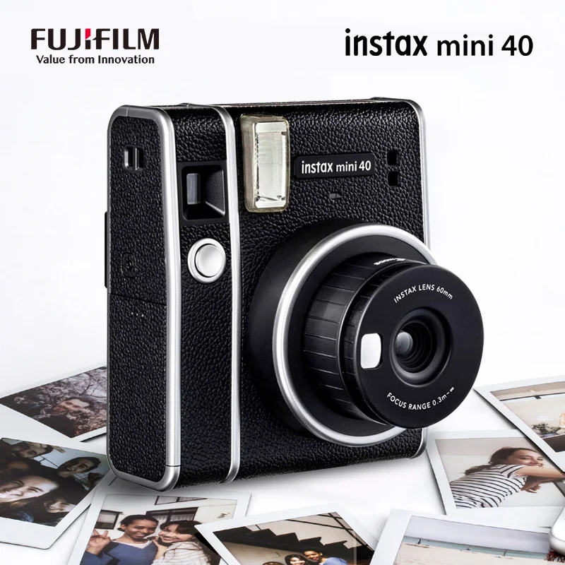Originale Fujifilm Instax Mini 40 Fotocamera Vendita Calda Nuova Foto Istantanea Colore Nero Mini Fotocamera Instax Camera Con Mini Film Instax
