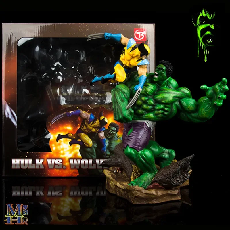 Anime Hulk Vs Wolverine Statua Action Figure 1/6 Scala Dipinta Figura Giocattoli In Pvc Per Bambini Brinquedos