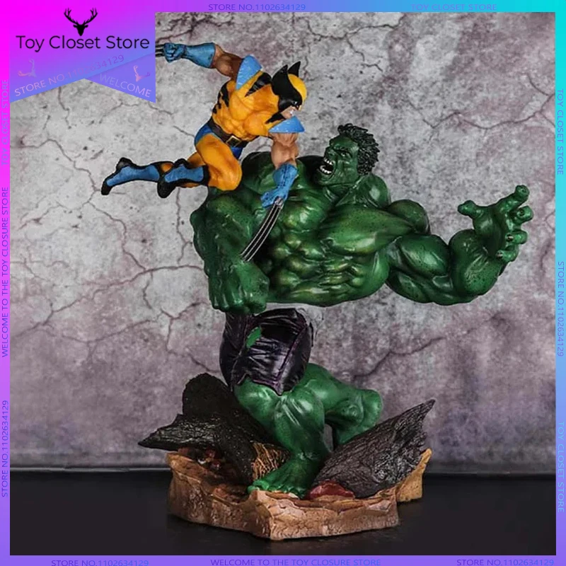Anime The Avengers Hulk Vs Wolverine 1/6 Statua Action Figure Cale Dipinto Figura 36Cm Giocattoli In Pvc Bambini Regalo Di Natale Brinquedos