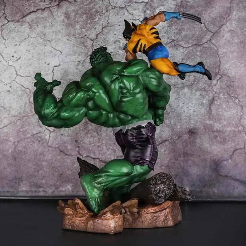 Anime The Avengers Hulk Vs Wolverine 1/6 Statua Action Figure Cale Dipinto Figura 36Cm Giocattoli In Pvc Bambini Regalo Di Natale Brinquedos