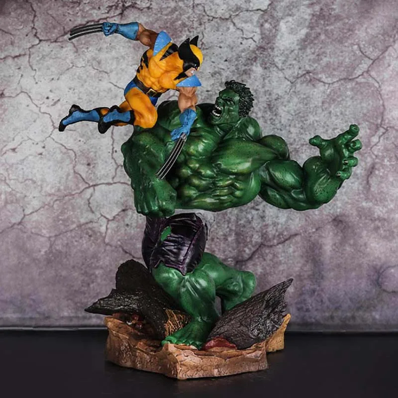 Anime Hulk Vs Wolverine Statua Action Figure 1/6 Scala Dipinta Figura Giocattoli In Pvc Per Regalo Per Bambini