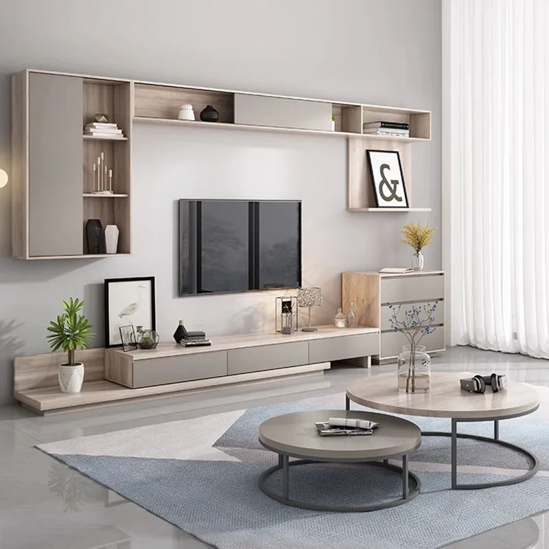 Modern Piedistallo Tv Stand Console Italian Luxury Simple Shelf Nordic Solid Wood Retro Tv Unit Soggiorno Arredamiento Furniture