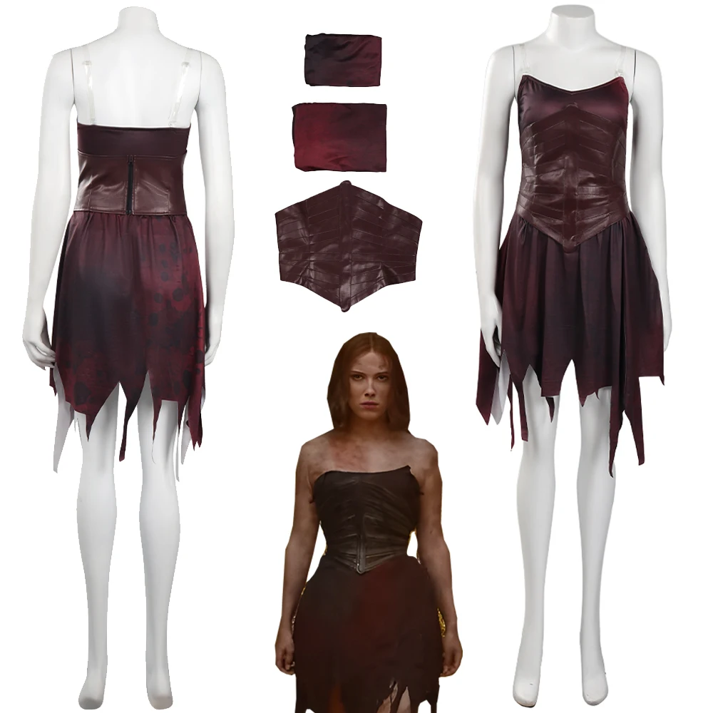 Princess Elodie Cosplay Women Dress Movie Damsel Costume Travestimento Vestiti Ragazze Adulte Abiti Halloween Party Roleplay Suits