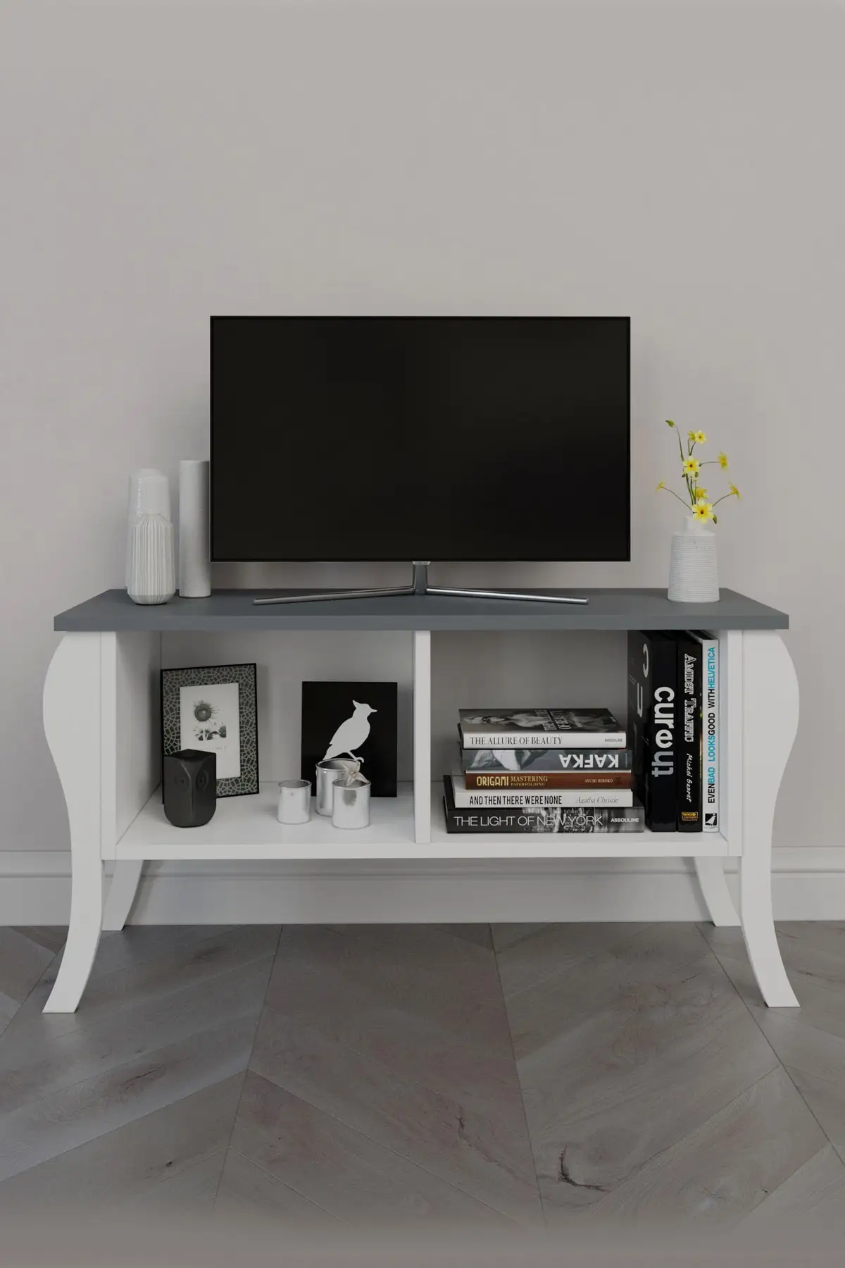Modern Lukens Flip Capless Tv Unit 90Cm Tv Table Antracite