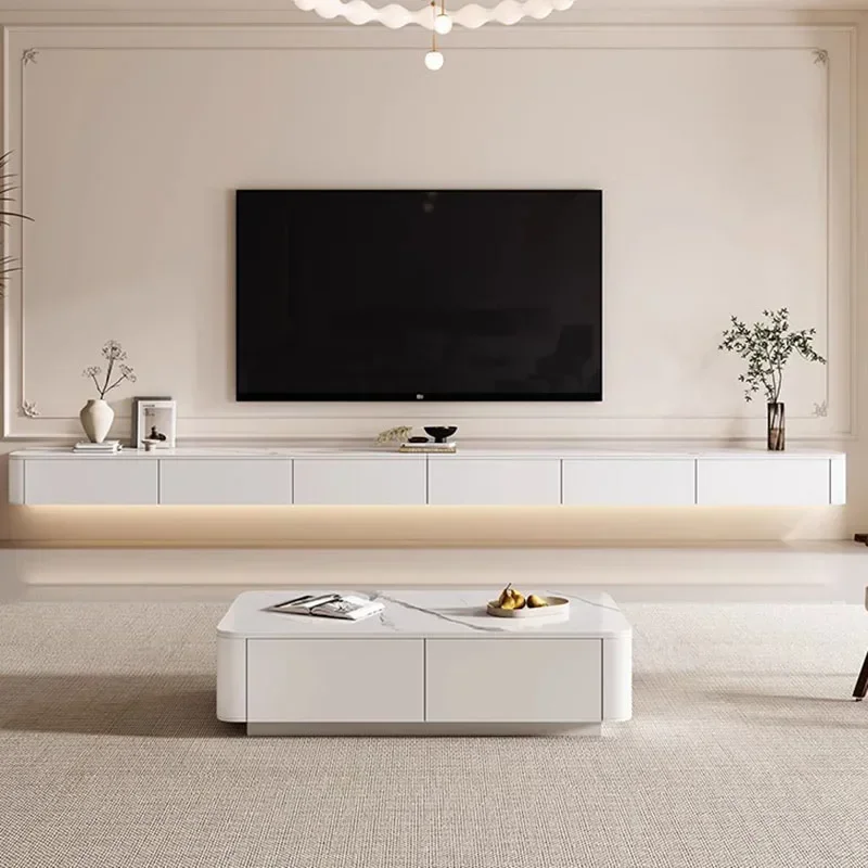 Stand White Unit Mobile Tv Mobile Lowboard Bench Montaggio A Parete Tv Desk Soggiorno Vassoio Tavolo Meuble Tv Salon Mobili Per La Casa
