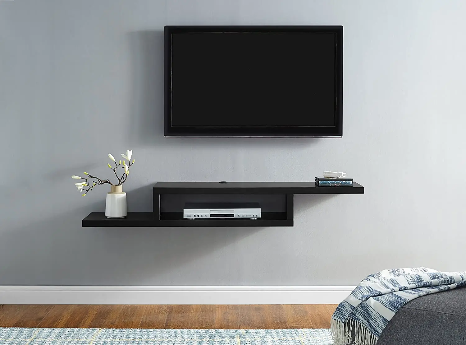 Nero 100 Cm Tv Unit Tv Stand Mensola A Muro Libreria