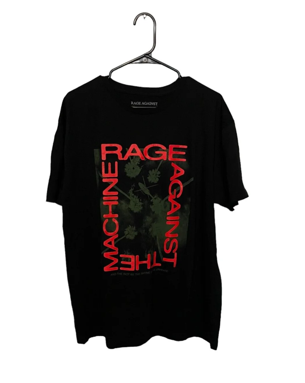 New Rage Contro La Maglietta Della Macchina Mens Xl Black Concert Tour Band Tee Metal