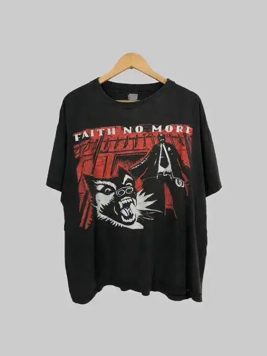 Maglietta Vintage 1995 Faith No More (Rage Contro La Macchina) Nera H3767