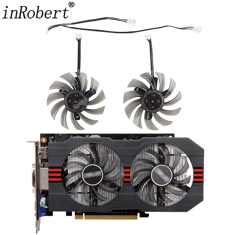 Sostituzione Ventola Scheda Video Per Asus Gtx 660 750 760 1050 Ti R7 260X Fd7010H12S Ventola Di Raffreddamento Scheda Grafica Muslimah 75Mm