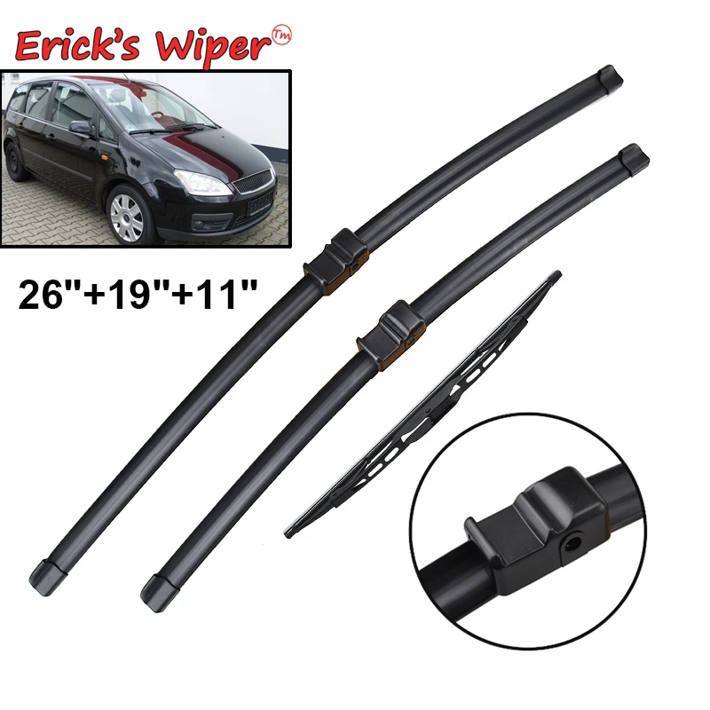 Ener'S Wiper Spazzole Tergicristallo Anteriori E Posteriori Per Ford C-Max Mk1 2003 - 2010 Parabrezza Parabrezza Spazzole Antipioggia Per Auto 26 "+ 1
