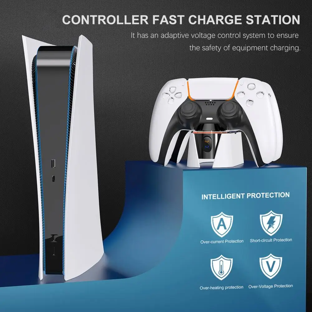 Controller Charger Stand Controller Charger Station Ps5 Controller Charger Dock Con Indicatore Luminoso Facile Da Usare Per I Giocatori