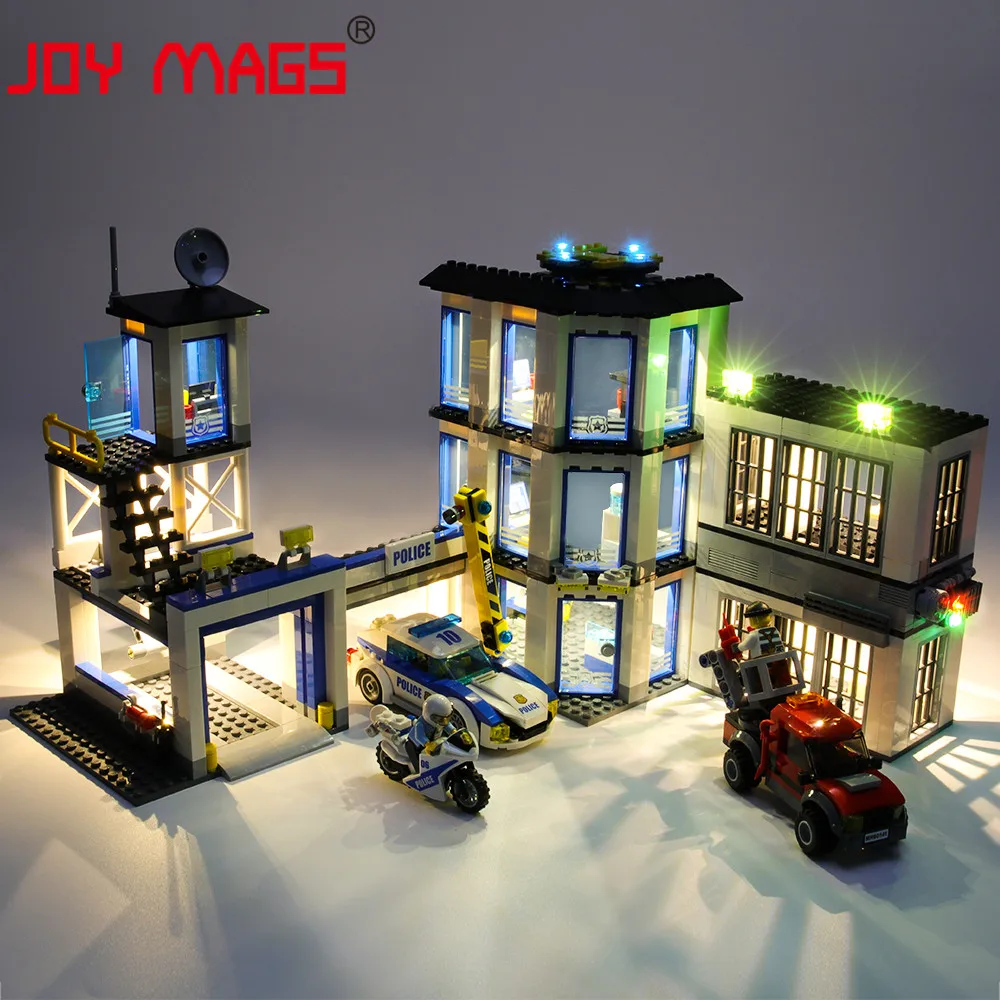 Joy Mags Solo Kit Luce Led Per Stazione Di Polizia 60141 Compatibile Con 02020 39058 10660, Modello Senza Blocchi