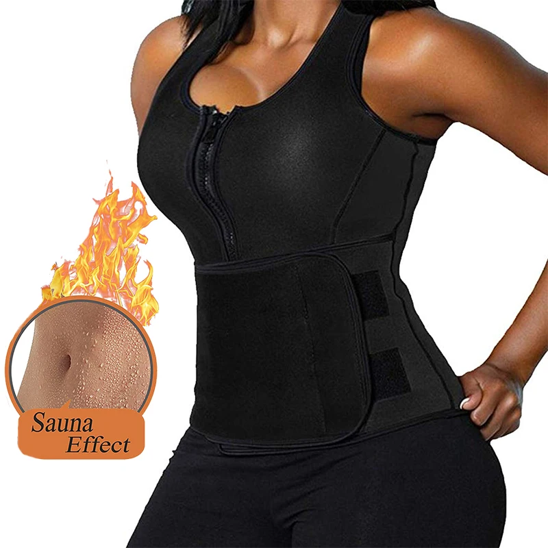 Più Il Formato Della Vita Trainer Donne Gaine Ventre Plat Sudore Della Maglia Sauna Shapewear Dello Shaper Del Corpo Di Perdita Di Peso In Neoprene Tu