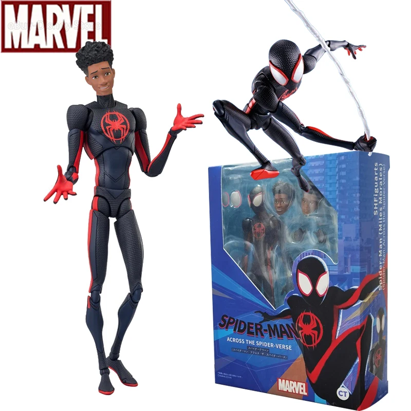 Shf Anime Spider-Man Figuarts Miles Morales Honduras Action Figures Spider Man Figurine Spiderman Figure Pvc Model Doll Toys Regali