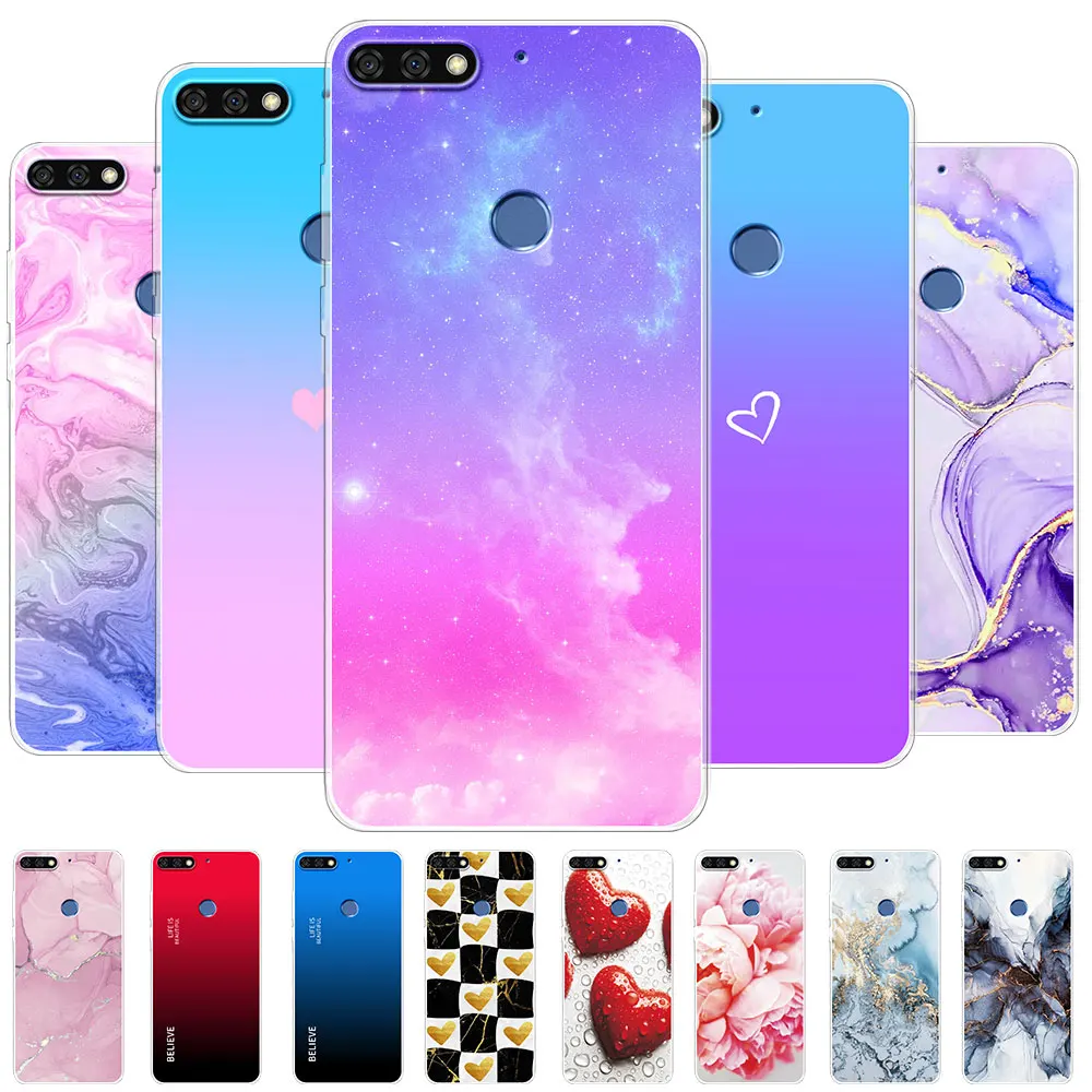 Per Huawei Y7 2018 Custodia Trasparente Per Telefono O Huawei Y6 Prime 2018 2019 Coque Custodia Protettiva In Silicone Morbido Per Huawei Y7 2019 Fund